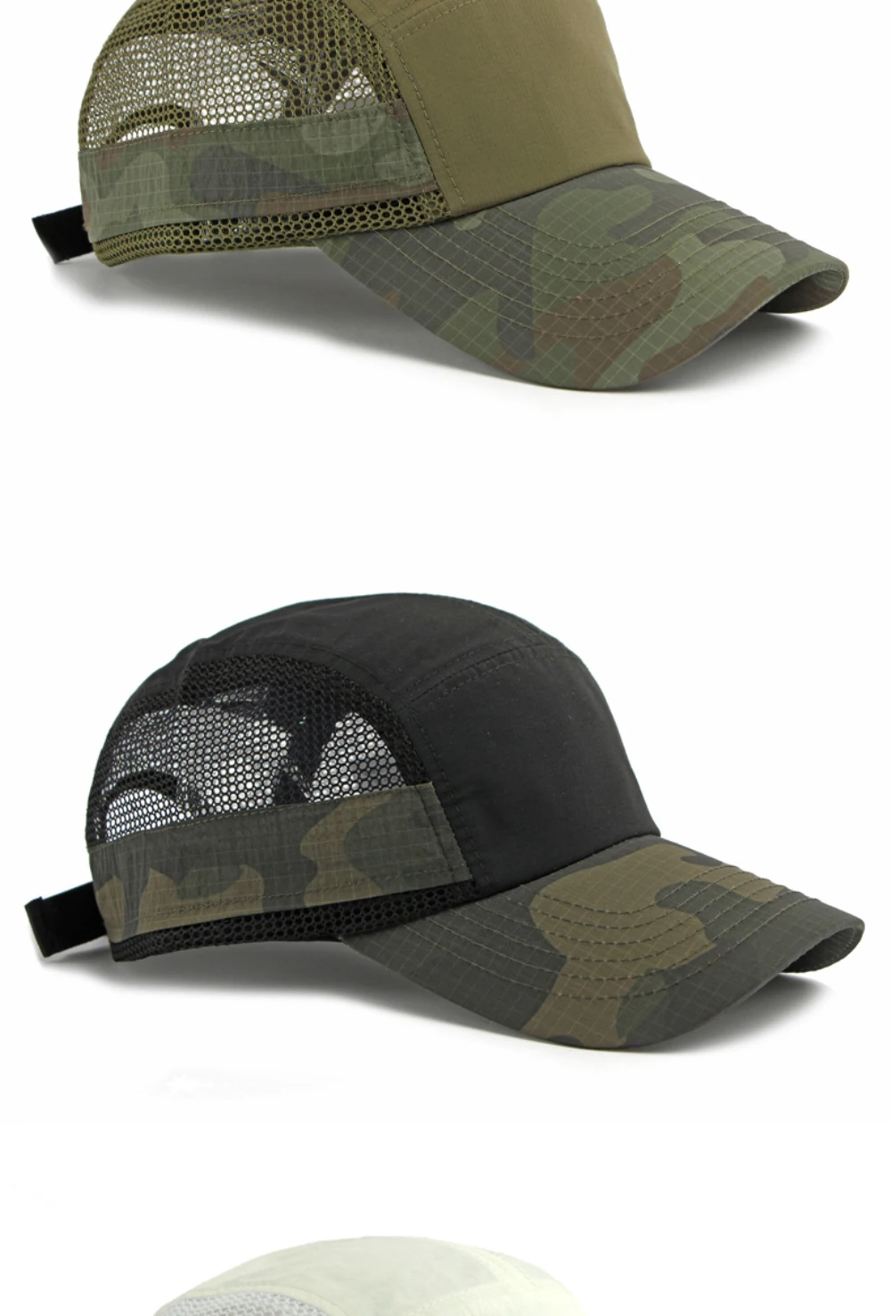 HT5089 Neue Frühling-Sommer Baseballkappe für Männer und Frauen Tarnmuster Sonnenkappen Unisex 6-Panel Baseballmütze Verstellbare Snapback-Kappe – Detail 8