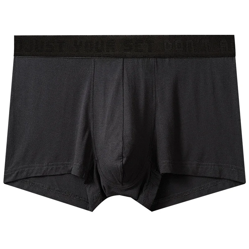 2026 Men's Modal Underwear Boxer Shorts Panties Solid Color Shorts Underpants for Men U-shaped Breathable Mid Waist Shorts Male
