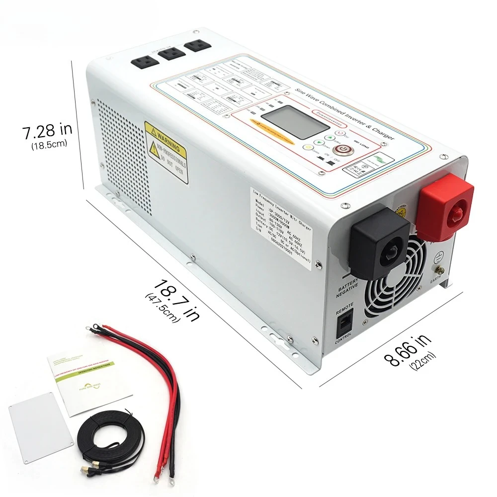 2000 واط التردد المنخفض العاكس UPS شاحن تيار مستمر 12 فولت 24 فولت 48 فولت 110 فولت 220 فولت التيار المتناوب الشمسية منخفضة التردد نقية شرط لموجة العاكس ل RV #3