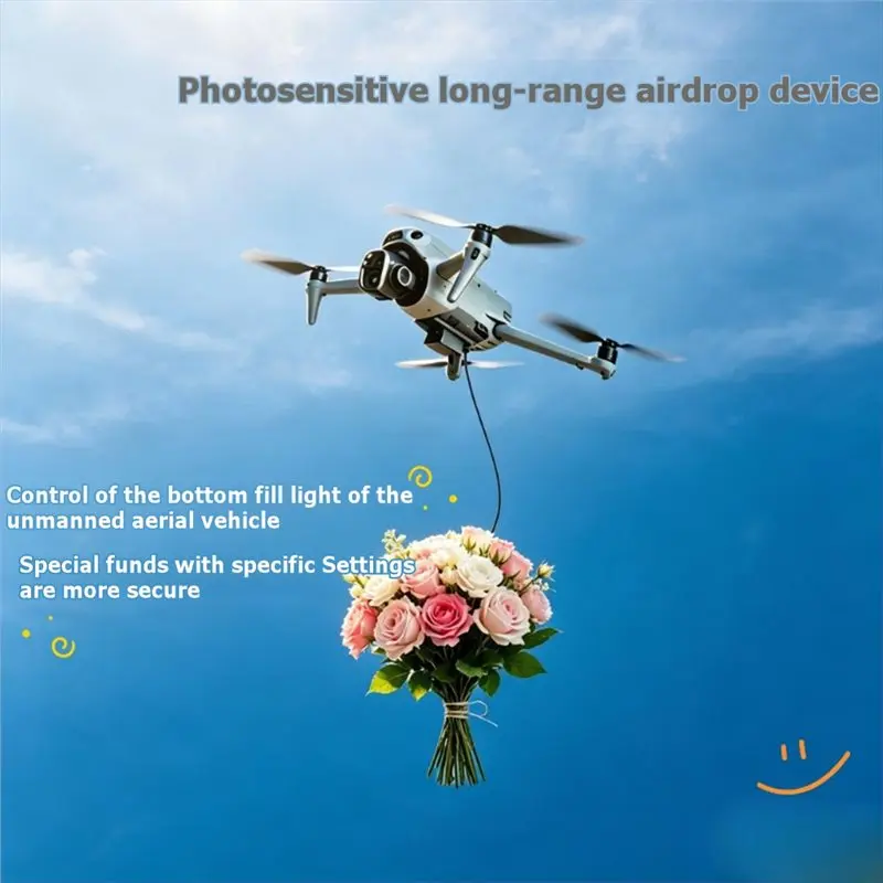ABGI-Drohnen-Rettungszubehör für DJI MINI5/PRO Drohne, Drohnen-Abwurfvorrichtung, Parabolischer Werfer für Angeln, Hochzeitsgesc – Detail 5
