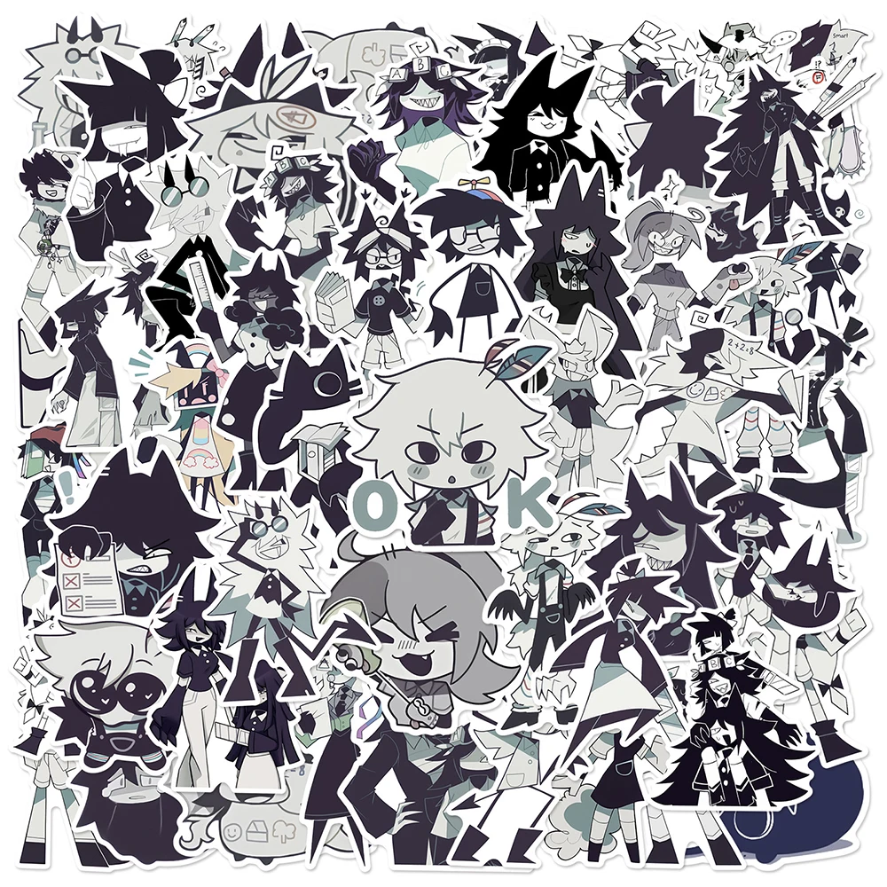 10/30/50pcs Funny Fundamental Paper Education Stickers Cartoon Game Sticker DIY Scrapbook Phone Helmet Bike Cute Graffiti Decals
