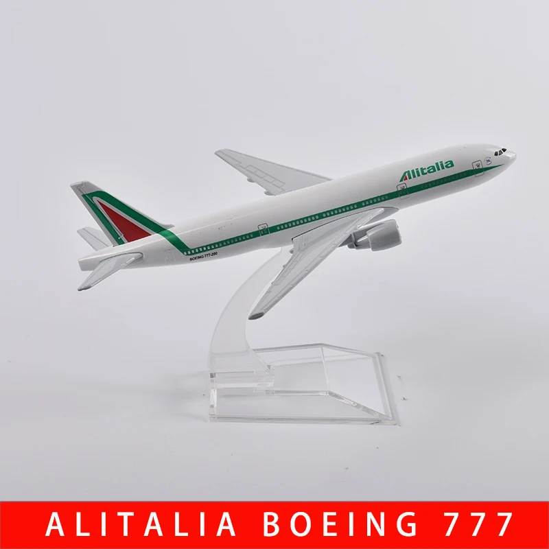 

Модель самолета JASON TUTU 16 см Alitalia, Боинг 777, авиакомпании, Литые металлические самолеты масштаба 1/400