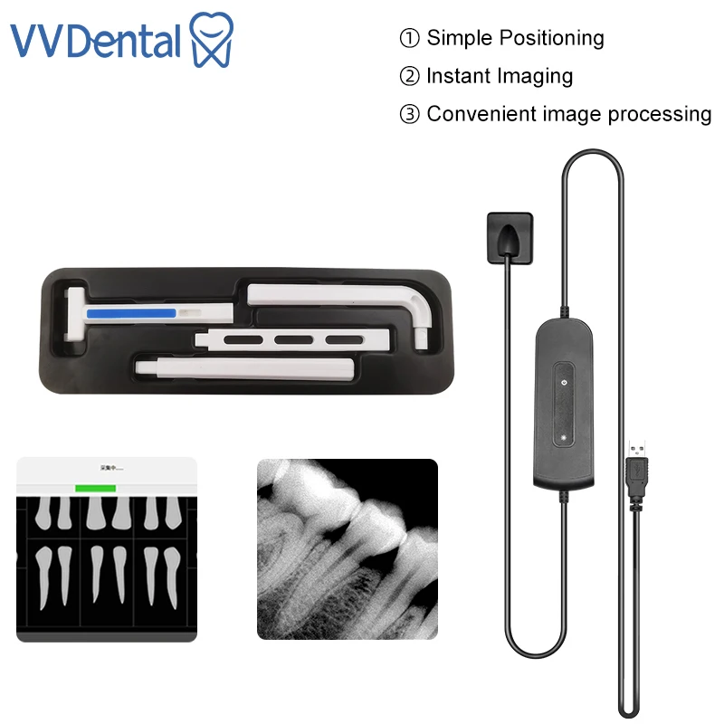 VVDental Dental Sensor X-Ray Dentistry Radiovisograph Sensor Fast Transmission Intra-Oral Digital HD Image Dentist Equipment