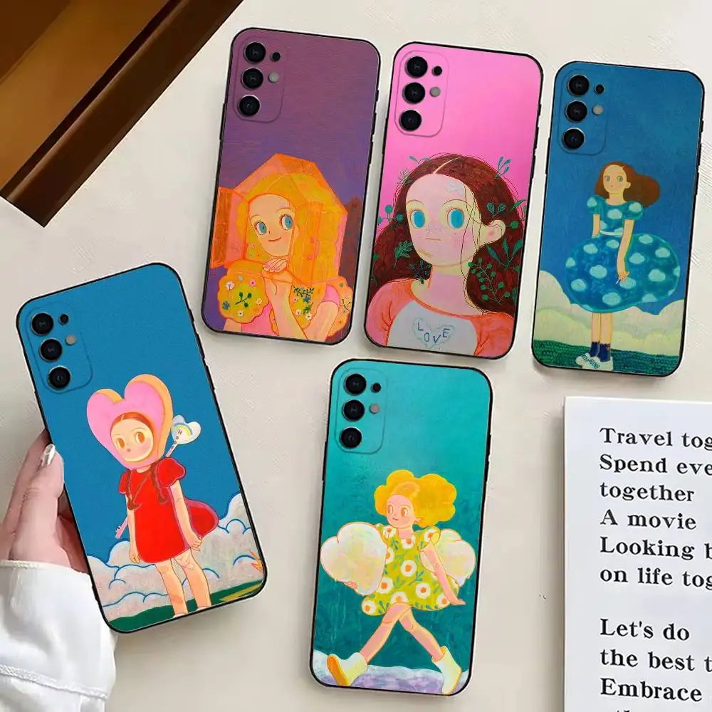 

Cute W-Whimsical G-Girlhood R-Reverie Phone Case For Samsung S25,S24,S21,S22,S23,S30,Ultra,S20,Plus,Fe,Lite,Note,10,Black Cover