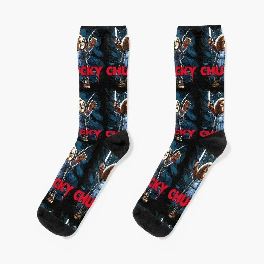 

Chucky Child's Play doll Socks sheer cycling hiking heated Mens Socks Women's Rugby kids snow Socks Girl Men's