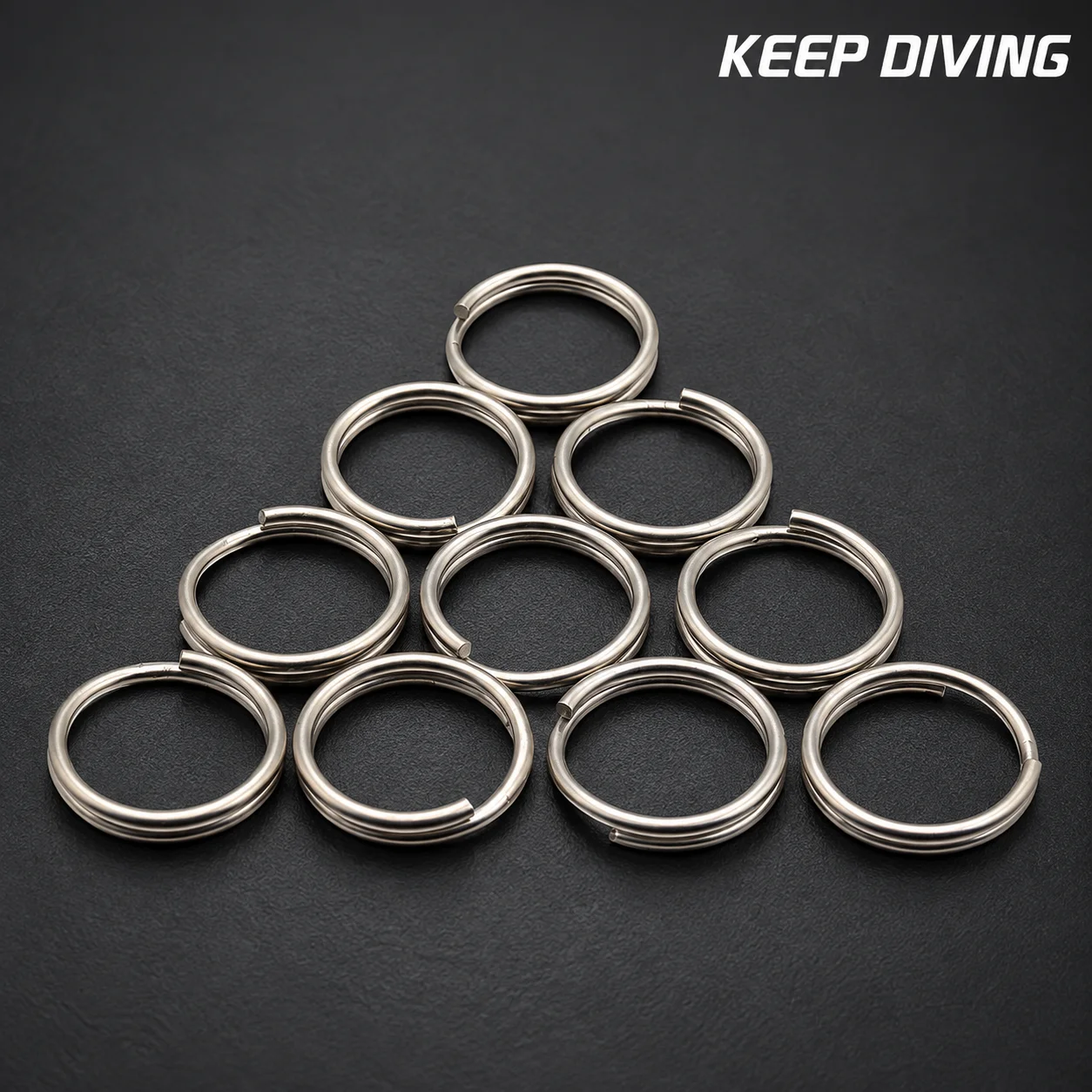 Heavy Duty Double Coil Spring Stainless Steel Key Ring Deep Sea Trolling Lure Connector Snap for Saltwater Fishing