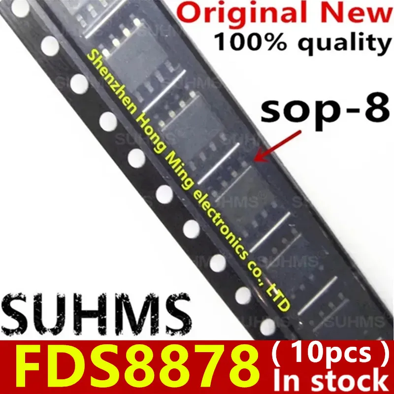 

(10 шт.) 100% Новинка FDS8878 FDS 8878 sop-8