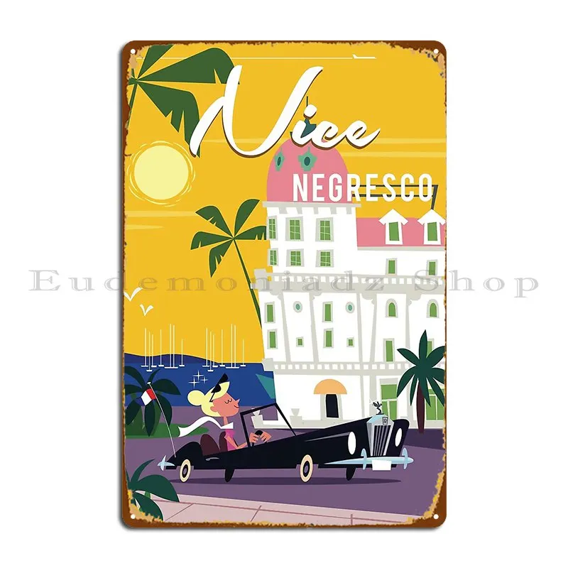 Nice Cote D Azur Metal Sign Garage Personalized Pub Rusty Plaques Tin Sign Poster