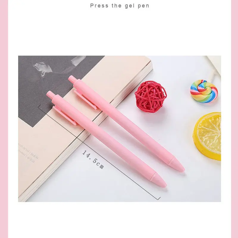 Neutral pen Lovely girl beautiful water-based pen ballpoint pen Press  Simple fashion Student Office stationery signature pen