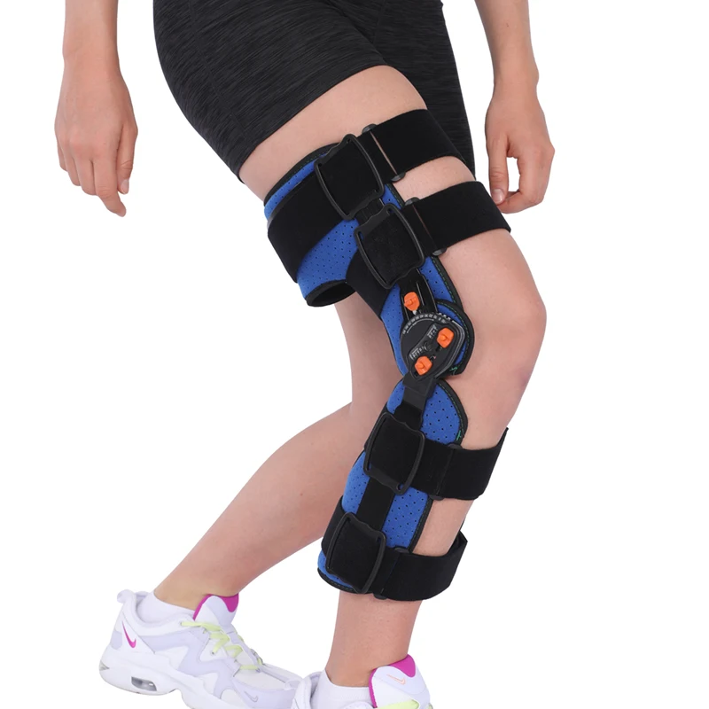 TJ-KM007 Angle Adjustable Knee Brace Hinged Knee Support Osteoarthritis Knee with Breathable Pad