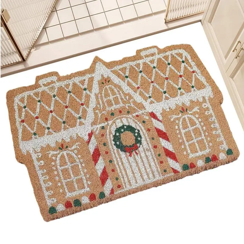 

Palace Shaped Kitchen Rugs Christmas Doormat Floor Mat Non-Slip Bath Mats Doormats For Indoor Bedroom Front Door Welcome Carpet