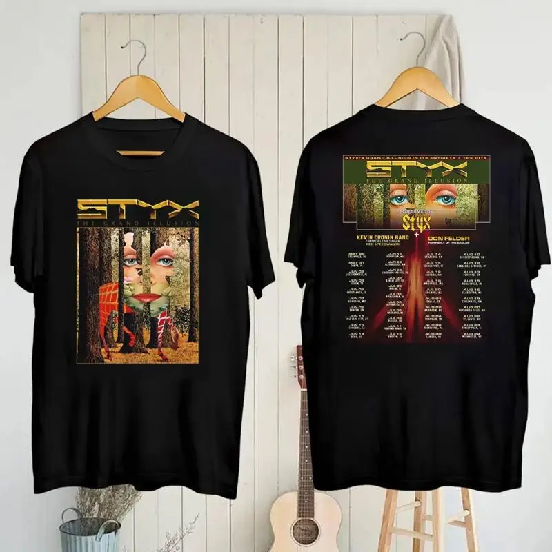 Styx Band The Grand Illusion Tour 2025 Concert T Shirt