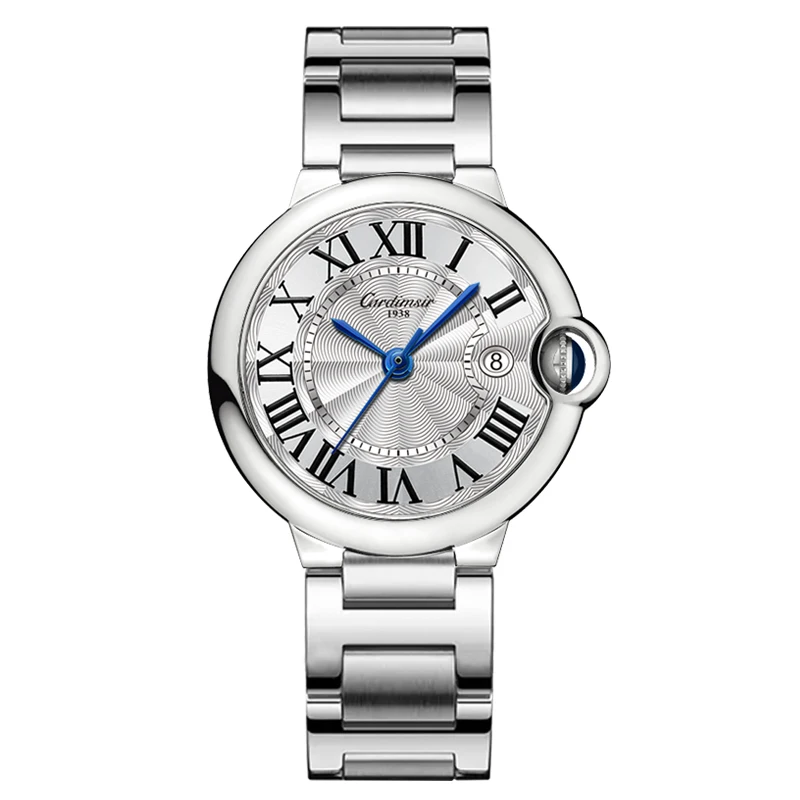 

Автоматические женские часы Cardimsir, 33 мм, минеральное стекло, браслет из нержавеющей стали, легко съемная застежка-бабочка, водонепроницаемость 30 м.