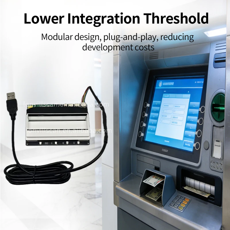 LONVILL ISO 14443 a B 13.56MHz 106 to 848 Kbits s Data Transfer Plug and Play OCR Passport Card Scanner for Access Control