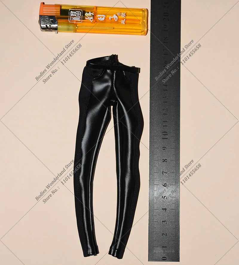 4 Colors 1/6 Scale Women's Slim Elastic Spliced Leather Pants for 12Inch worldbox Fat Leg Action Figure Doll