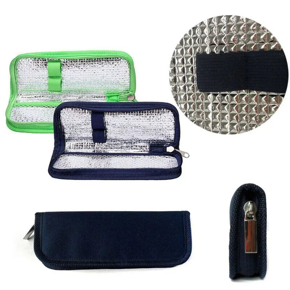 1 pc Portable Diabetic Insulin Cooler Bag Protector Pill Refrigerated Ice Box Medical Ice Pack Insulation Organizer Travel Case