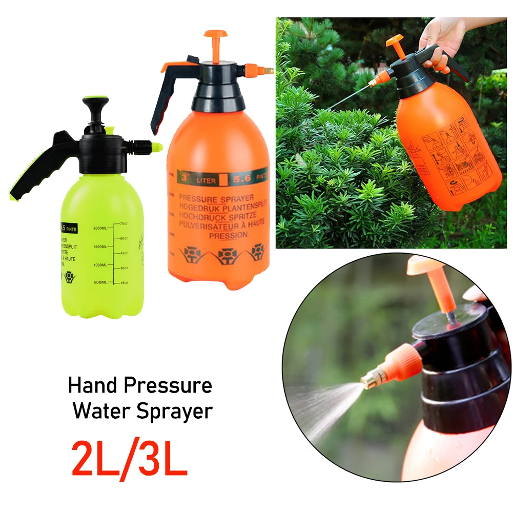 2L 3L Garden Pump Sprayer with Adjustable Nozzle for Plants Car Cleaning Hand Pressure Water Sprayer Disinfection Spray Bottles