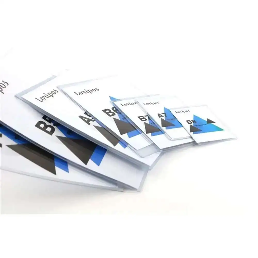 Plastic Sleeve A6 A5 A4 Pvc Frame License Holder Protective Document File Folders Price Tag Card Sign Display Case
