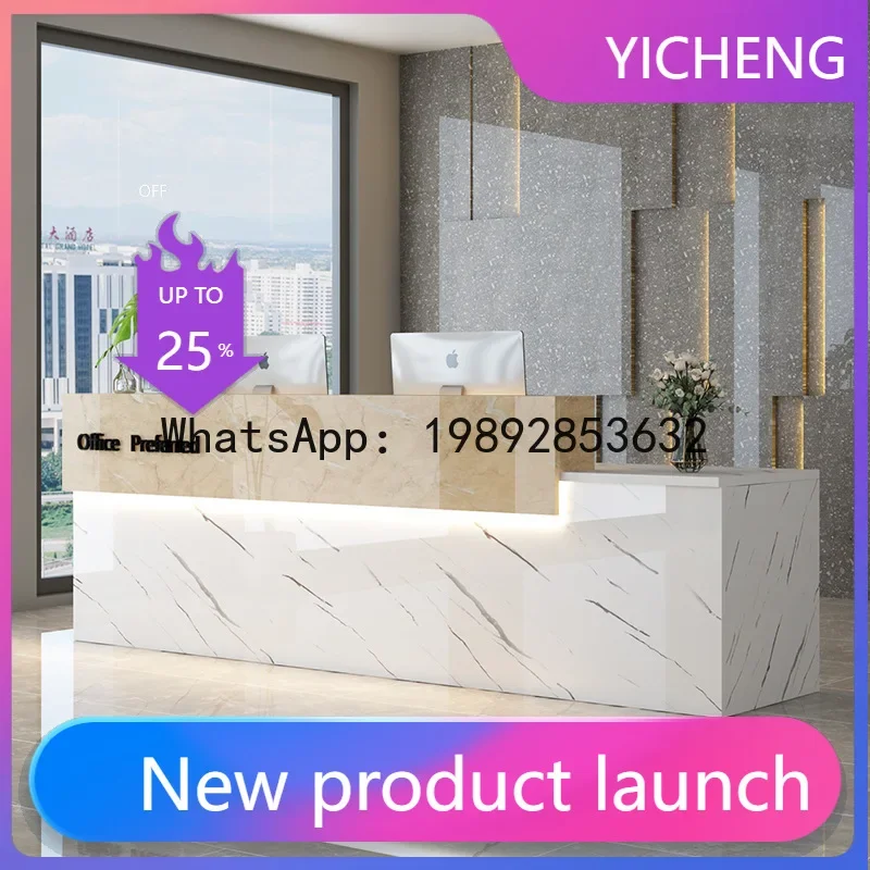 H5.20 painted bar counter hotel front desk table clothing store company reception desk