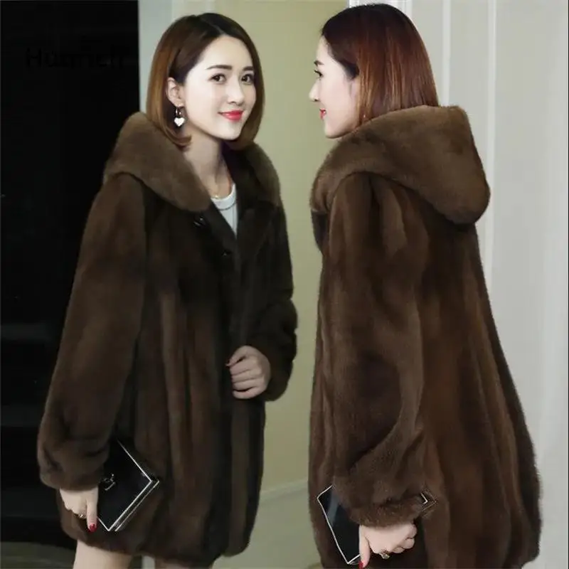 Women Solid Color Soft Fuzzy Fleece Hooded Coat Long Sleeve Open Front Cardigan Outerwear With Pockets For Cold Weather