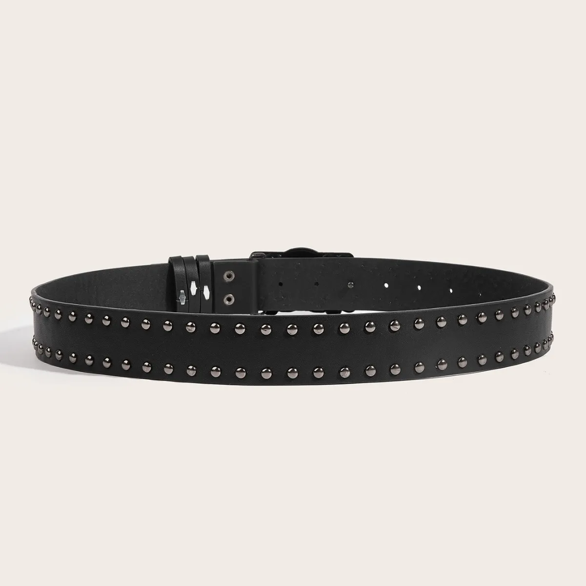 Designer Punk Belts For Women High Quality Luxury Brand Skull  Rivet Unisex Waist Men Waistband Goth Belt for Jeans