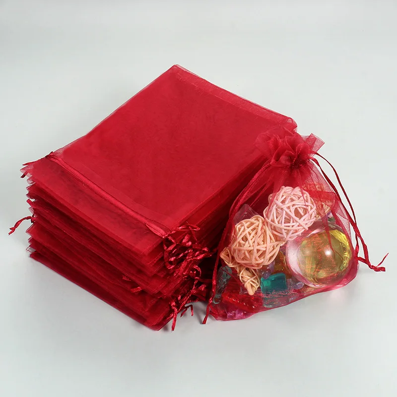 7x9 50 Stück Elegante Transparente Organza-Geschenktüten mit Kordelzug für Kosmetik, Parfüm, Bastelarbeiten und Kleine Geschenkverpackungen – Detail 15
