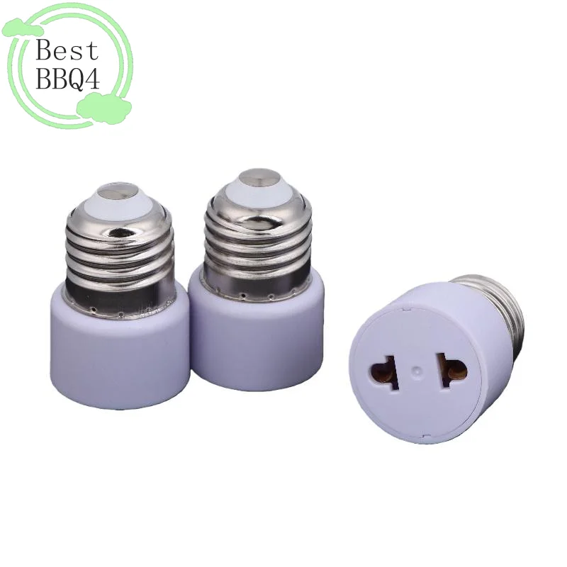 (BBQ4)Lamp Socket US/EU Without Light Practical White E27 Plug Bulb Holder Light Fixture Bulb Base Adapter DIY Accessories