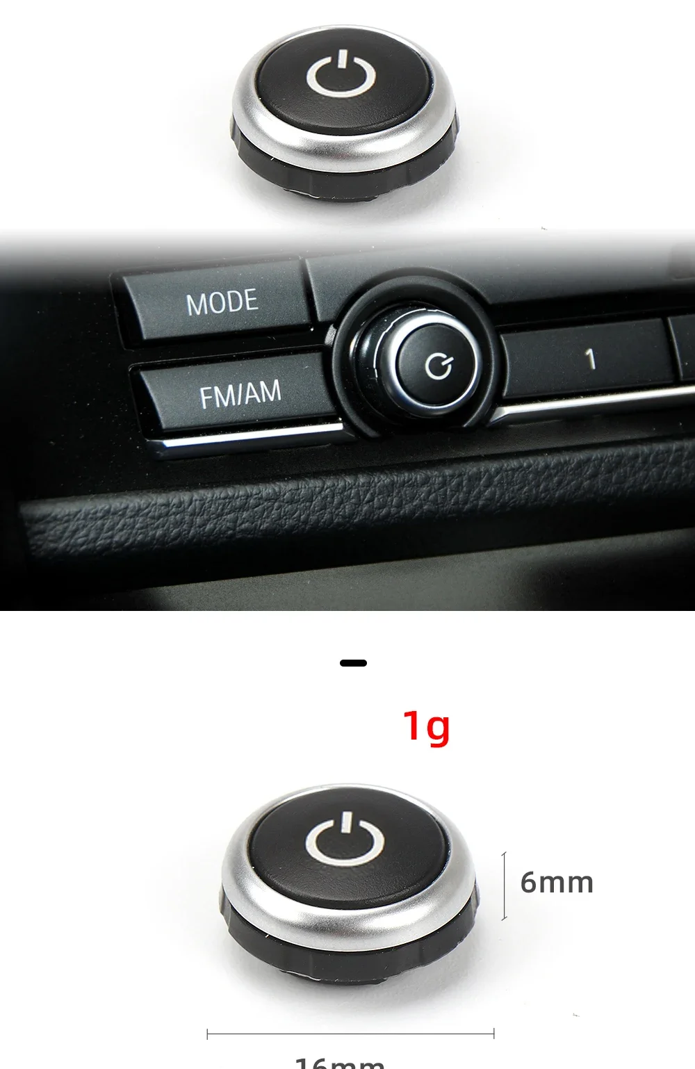 Für BMW F10 F02 F07 F15 F16 7 Serie 5 Serie 525 Funkschalter Lautstärkeregler CD-Maschinenschalterknopf 64119350272 2010-2017 – Detail 1