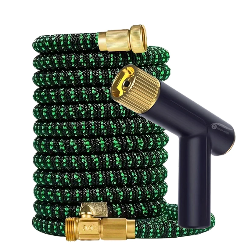 

25FT-100FT Expandable Garden Hose with High-Pressure Nozzle Flexible Water Pipe for Gardening and Outdoor Cleaning