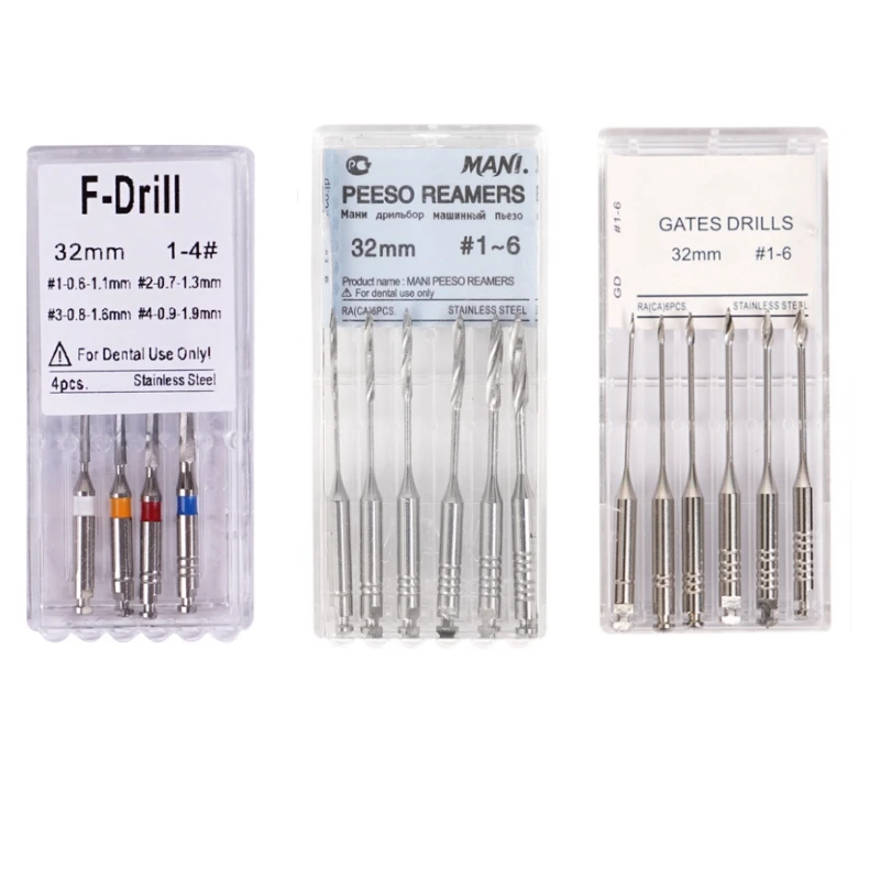 Dental 32mm Endodontic Gates Drill Peeso Reamers Fiber Post Drills Stainless Steel Engine Use Endo Files  ﻿
