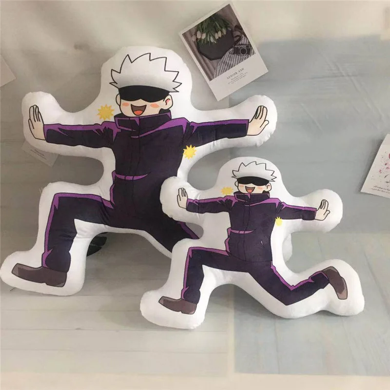 Jujutsu Kaisen Cosplay Toy Plush Pillow Five Enlightenment Human Shaped Large Pillow Cushion Double-sided Printed Pillow