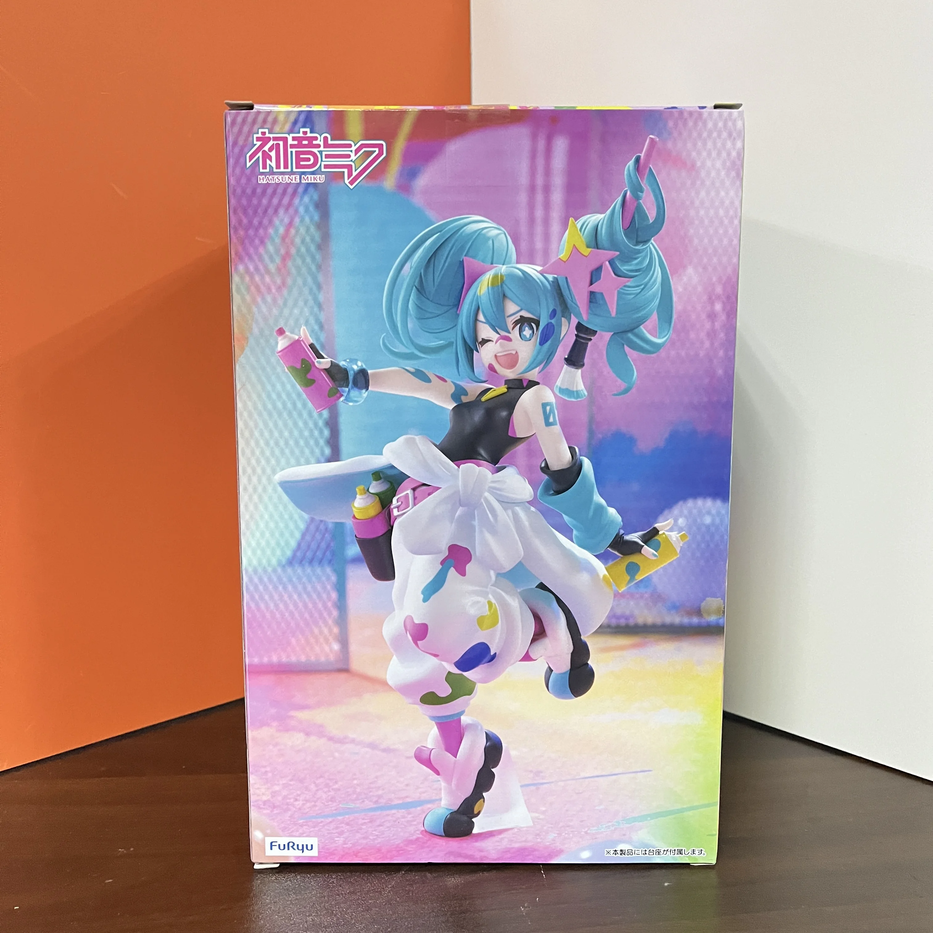 Original FuRyu Trio-Try-iT Hatsune Miku Painting Girl Anime Figure Toys PVC Model Collection Action Figurine Doll Gift