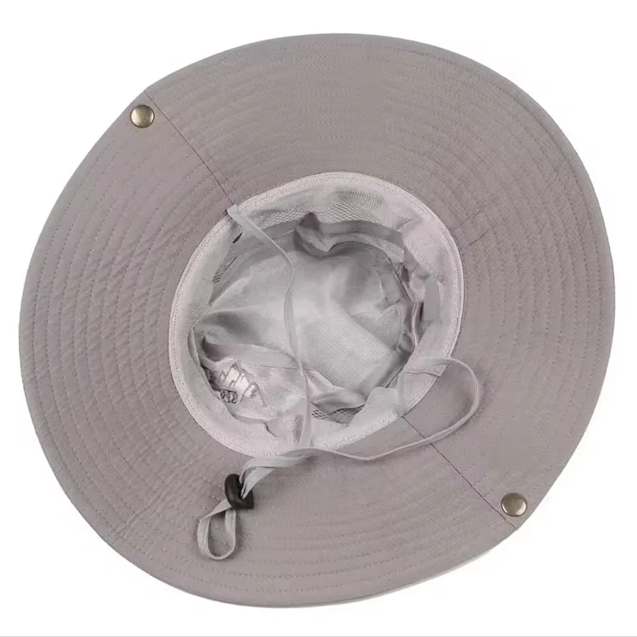 Sombrero de cubo de verano para hombre, protección UV para exteriores, ala ancha, Panamá, Safari, caza, senderismo, sombrero de pescador de malla, gorra de protección solar para playa