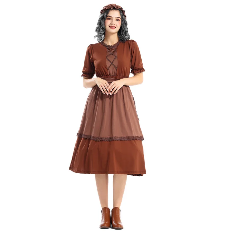 Traje de empregada tradicional feminino, limpeza vitória, roupa de festa de Halloween