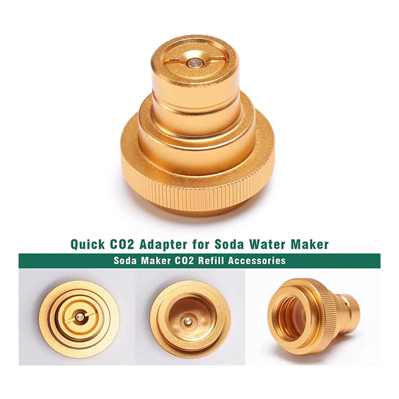 Adattatore COFA-CO2 con produttore di acqua frizzante DUO/Terra/Art che collega il cilindro di CO2 con valvola per soda con filettatura maschio TR21-4
