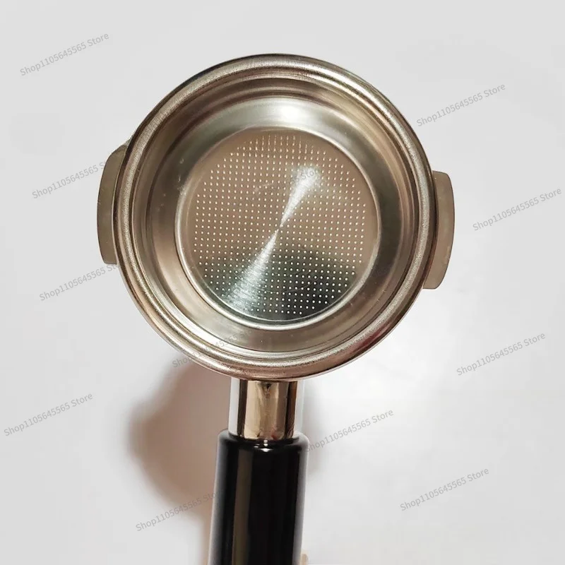 For 9 Series 58mm Bottom Less Coffee Handle Stainless Steel 304 Coffee Machine Black Rubber Handle