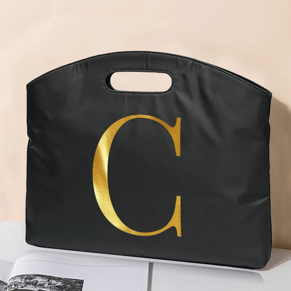 حقيبة جديدة حقيبة يد ذات سعة كبيرة حقيبة أعمال 26 حرف طباعة A4 حقيبة مكتب مؤتمر حقيبة لوحية حقيبة كمبيوتر محمول وثيقة حمل #6