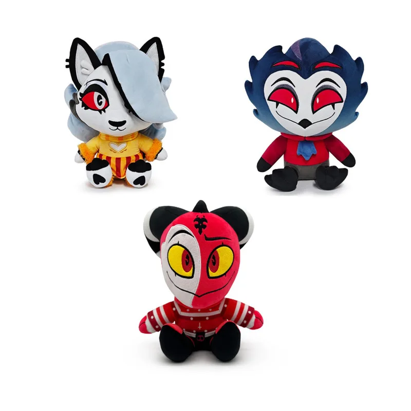 Helluva Boss Anime Plüschtier-Set Blitzo Loona Stolas Weiche Stoffpuppen, Fan-Geschenk für Kinder und Erwachsene