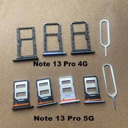 New Sim Card Tray For Xiaomi Redmi Note 13 Pro 4G 5G Slot Holder Socket Adapter Connector Repair Parts Replacement