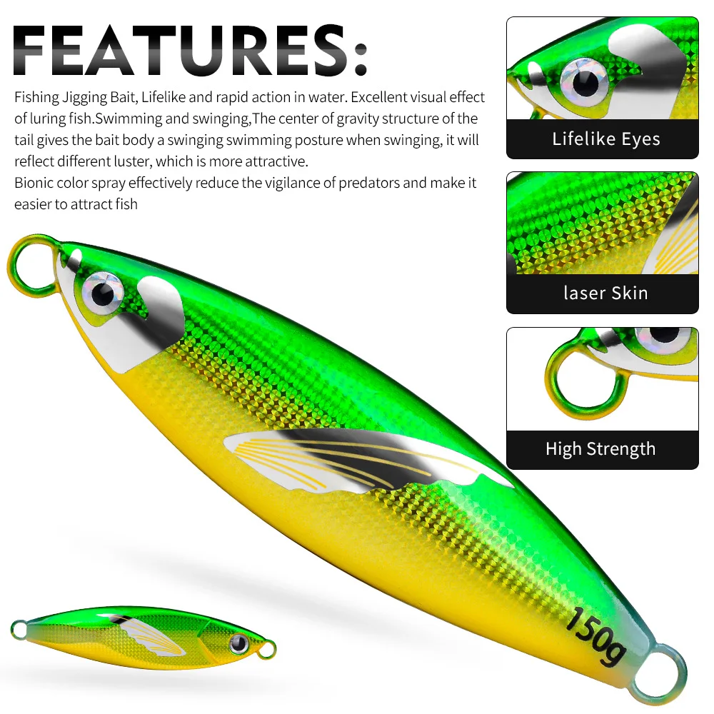 Señuelo jig metálico para jigging lento con cuchara ala Dubstep Wing - imagen 3