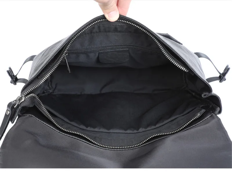 Porte-documents en cuir véritable pour hommes, sac à main en peau de cercle naturelle, cartable de luxe, sac messager de travail noir, créateur de