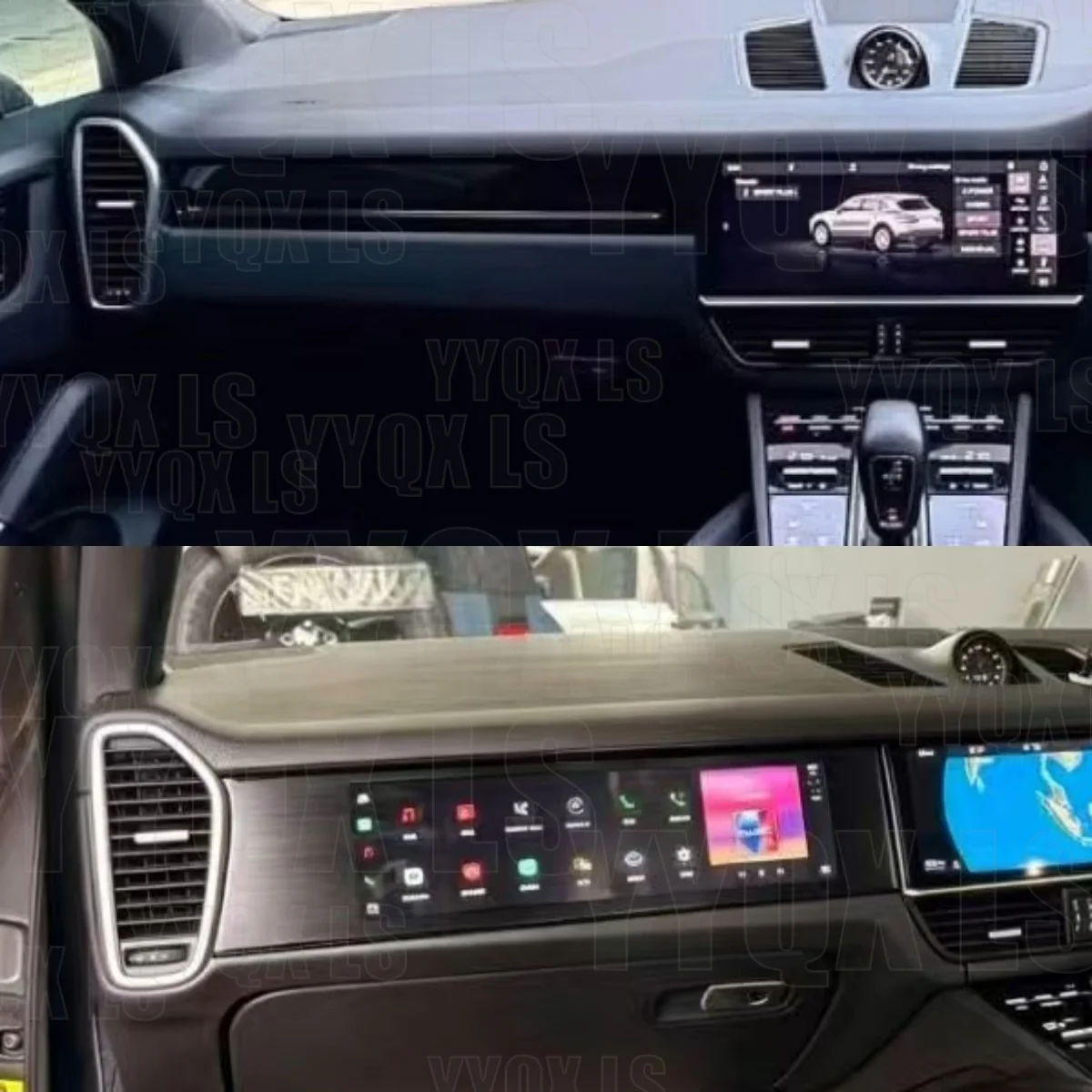 RHD Co-pilot Screen Android auto For Porsche Cayenne 2018-2024 Car GPS Navigation Multimedia Player Auto Stereo Car Radio