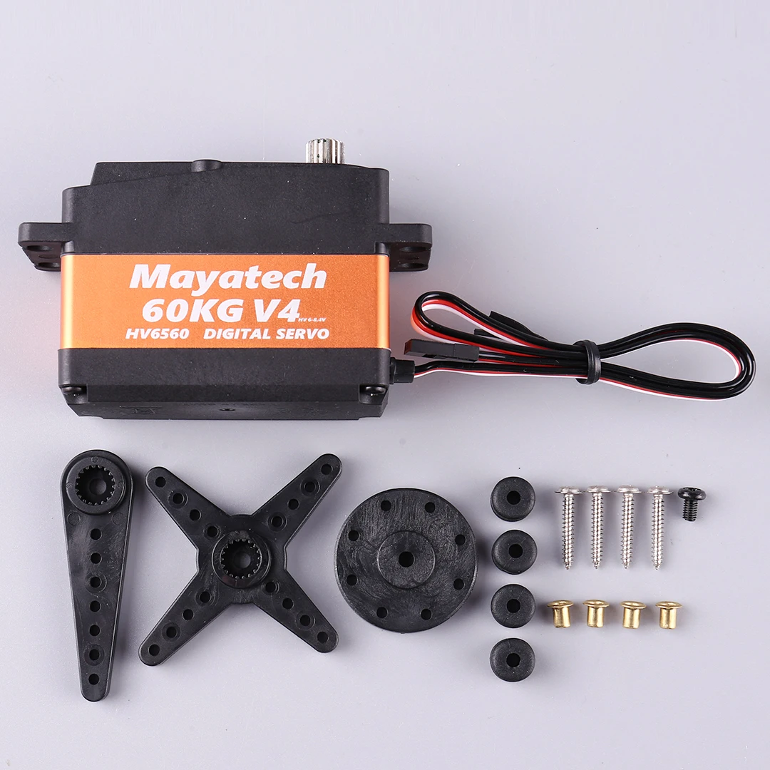 Mayatech HV6560 V4 60KG numérique haute tension 1/8 modèle de voiture couple élevé résistant aux éclaboussures engrenage métallique Servo