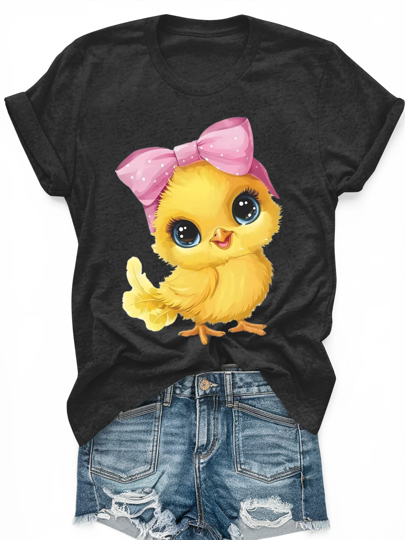 Camiseta de manga corta estampada de talla grande para mujer holgada e informal suave cómoda y transpirabledeportes al aire