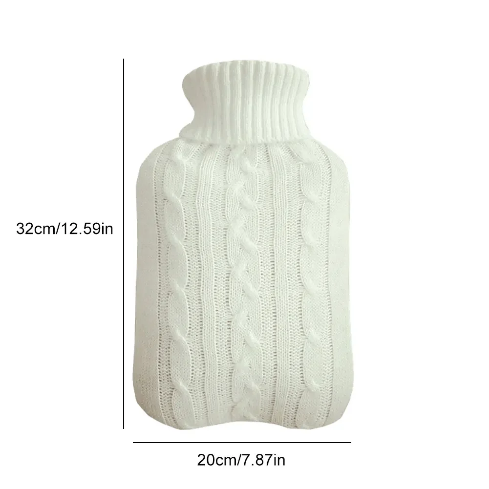 2000ml Large Hot Water Bag with Cover Winter Plush Cute Hand Warmer Reusable Soft Big Hot Water Bag Heat Warm Hot Water Bottle