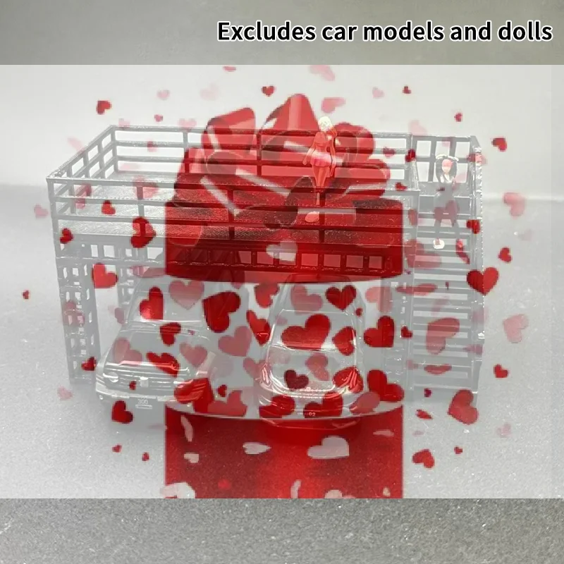 

Масштабная модель 1/64: Двухуровневая стальная подставка-диорама для демонстрации моделей автомобилей, аксессуары для моделирования гаража