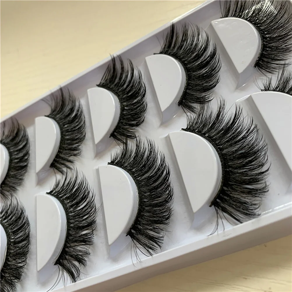 5 Paar 3D-Imitationswimpern, natürlich, dicht, lang, wiederverwendbar, einfach anzubringen, zum Entfernen von Frauen, Make-up, tägliche Party