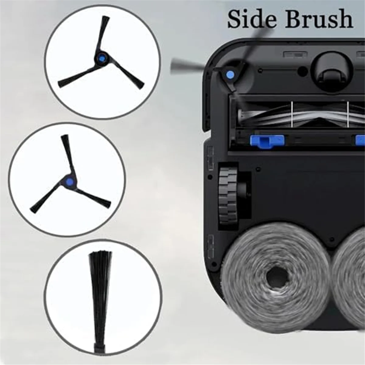 อุปกรณ์เสริมที่ใช้ได้กับ Ecovacs X2ทำความสะอาด DEX86, แปรงด้านข้าง, แปรงลูกกลิ้งแผ่นม็อบ omni/ X2/X2 pro/