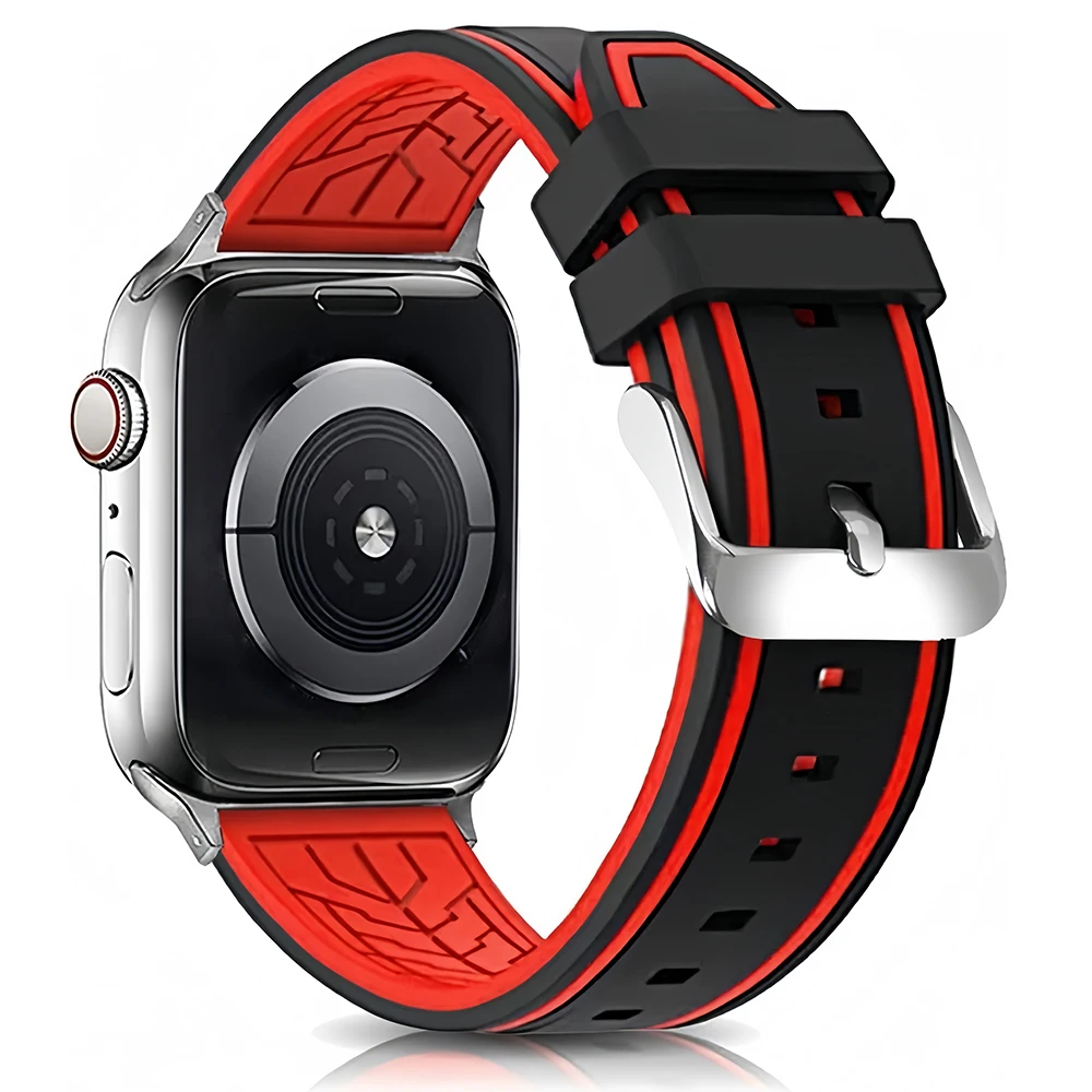 Strap for Apple Watch Band Ultra 2 49mm 38 40 44 41 45 42 46mm Sport Silicone Bracelet iWatch Series 12 11 10 9 8 7 6 5 4 3 SE