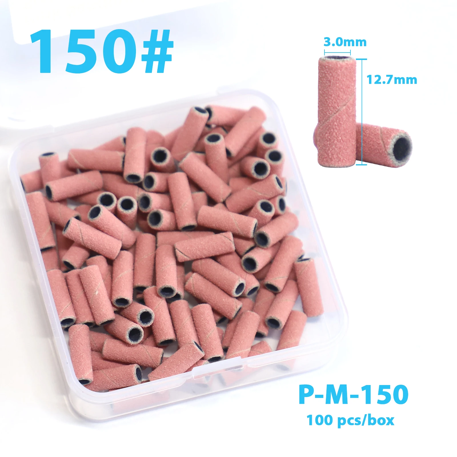 Nagelschleifbänder, neue konische Schleifkappen, 180/240 Körnung, Set zum Entfernen von Gel-Nagellack, Maniküre, Pediküre, professionelle Werkzeuge – Detail 14